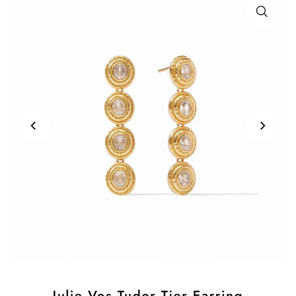 New Julie Vos Gold Multi-Tier Earrings